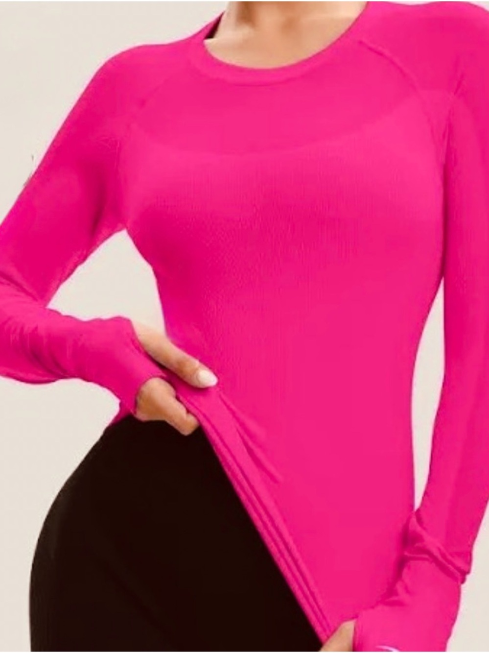 ✨ Tek Gear Plum Long Sleeve Tunic Top – Size L ✨🌺
